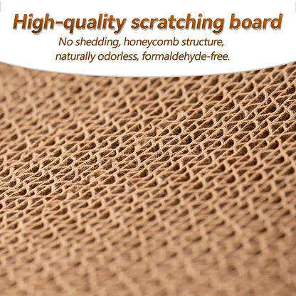Aesthetic Boho Rocking Cat Scratcher Bed for Indoor Cats, Curved Cat Scratcher Lounge Chair with Solid Wood Frame, 2‑In‑1 Scratching & Rocking Function,Calming Anti-Anxiety Cat Rocker Chair,Non-Shedding, Comfy Cat Bed for Medium Large Cats Kittens