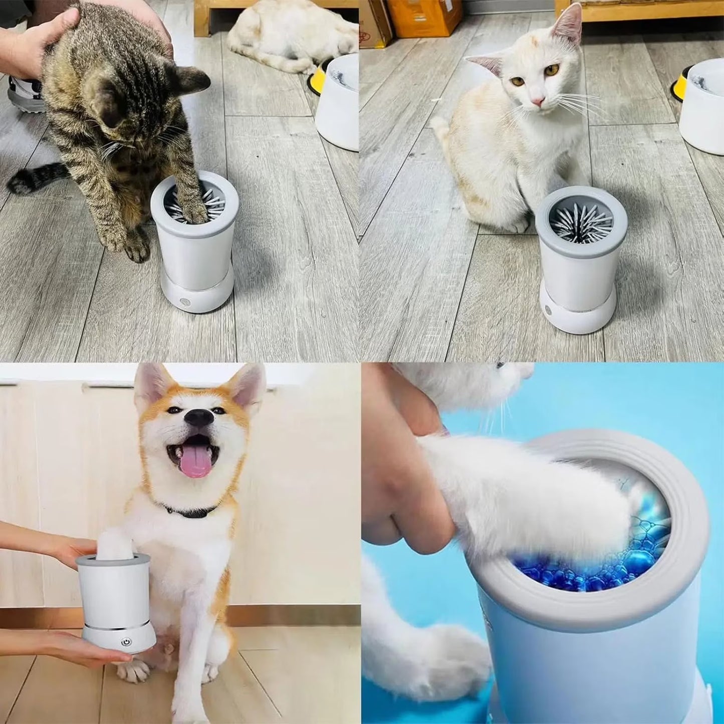 GWAAMB Automatic Electric Pet Paw Cleaner for Dogs and Cats - Home Foot Washing Machine