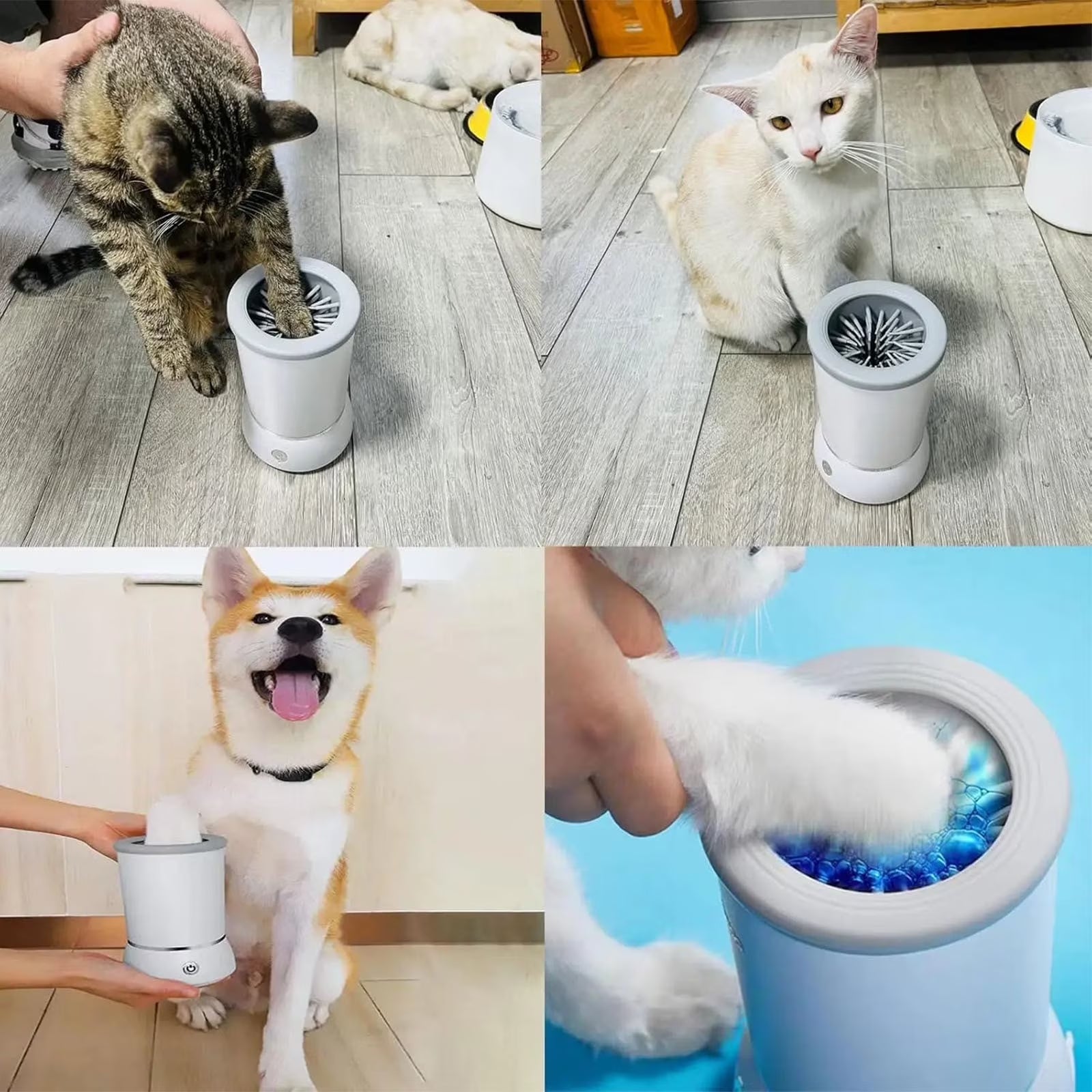 GWAAMB Automatic Electric Pet Paw Cleaner for Dogs and Cats - Home Foot Washing Machine