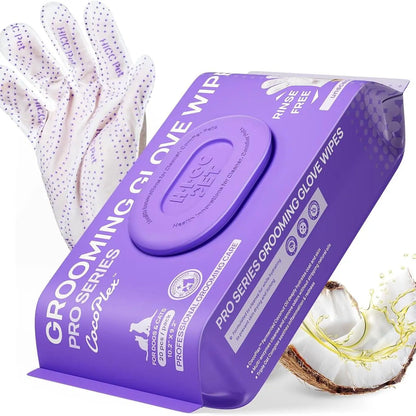 Dog Grooming Wipes (20 Count) HICC PET Natural Hypoallergenic Disposable Dog Grooming Wipes (20 Count) - No-Rinse, Mess-Free Solution with Fermented Oils for Hair Removal, Deodorizing, Skin Moisture, and Paw Care, Ideal for Outdoor Use