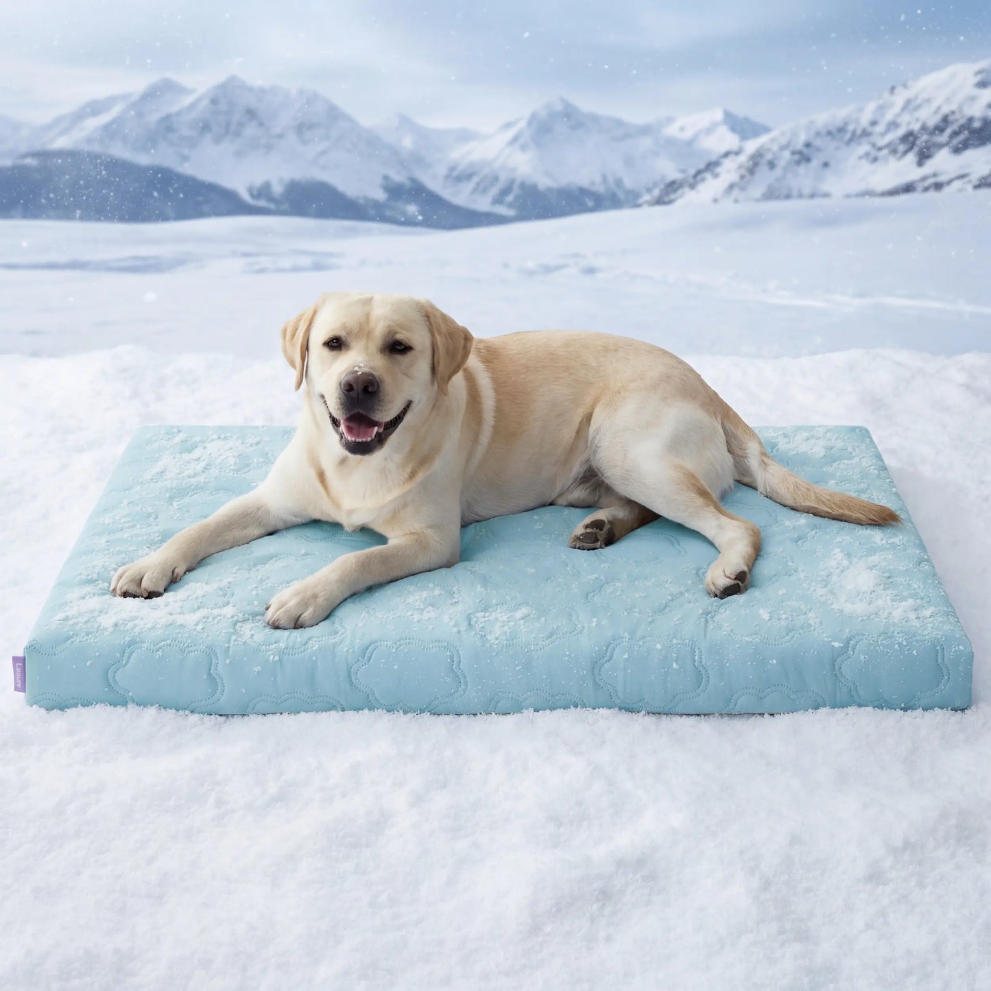 Bedsure Washable Cooling Mat for Dogs - Q-MAX>0.4 Non-Slip Summer Crate Bed for Large Dogs, No Gel or Electricity Needed