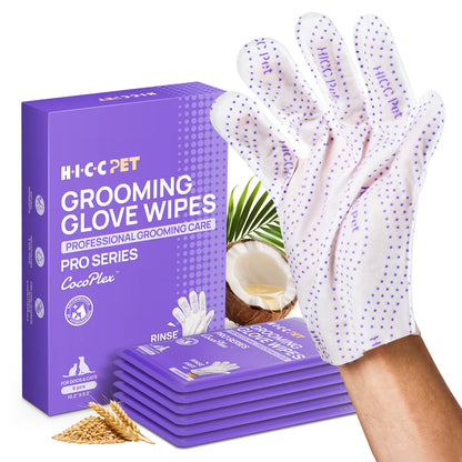 Dog Grooming Wipes (20 Count) HICC PET Natural Hypoallergenic Disposable Dog Grooming Wipes (20 Count) - No-Rinse, Mess-Free Solution with Fermented Oils for Hair Removal, Deodorizing, Skin Moisture, and Paw Care, Ideal for Outdoor Use
