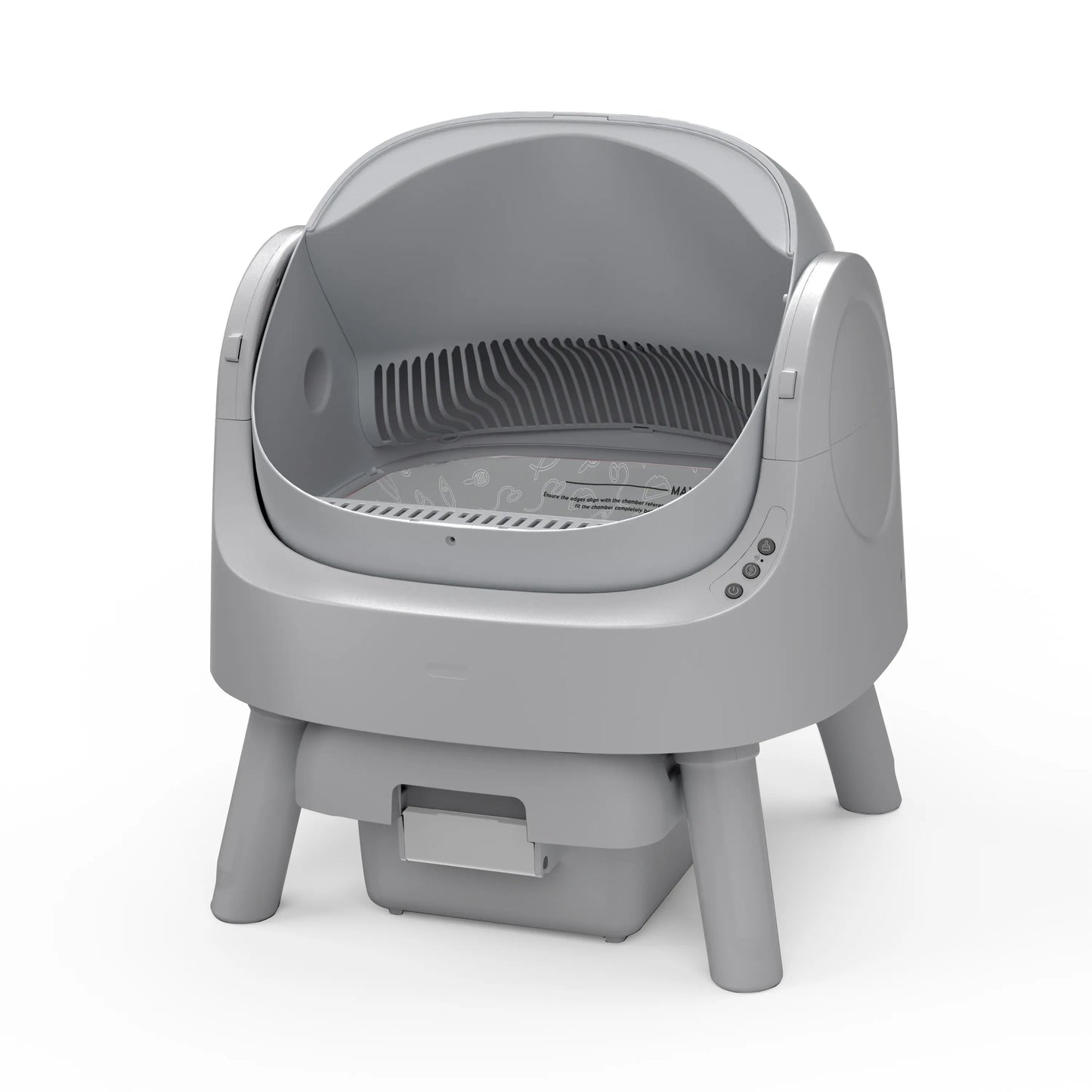 Petpivot Autoscooper 11 Open-Top Self-Cleaning Cat Litter Box with Odor-Free Waste Disposal and Trash Bags for Pet Owners
