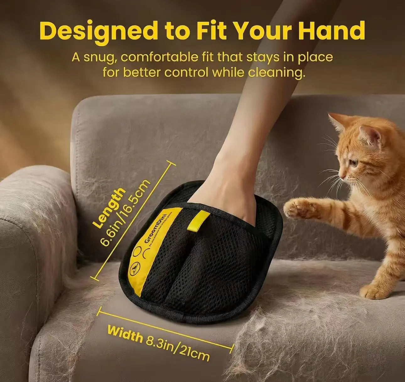 Pet Hair Remover, Electrostatic Gloves Two-Way Brush Sticky Hair Remover Cat Hair Dog Hair Glover Grooming Removal Cleaning, Reusable Cat&Dog Hair Remover for Couch, Furniture, Carpet, Car Seat.