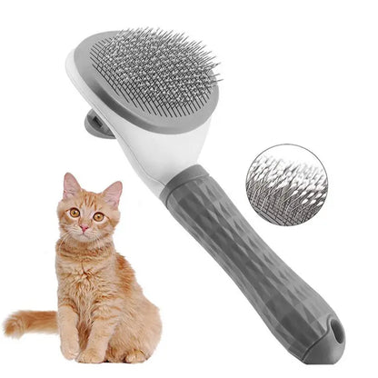 Pet Hair Removal Comb Self-Cleaning  for Cats and Dogs - One-Button Slicker Brush