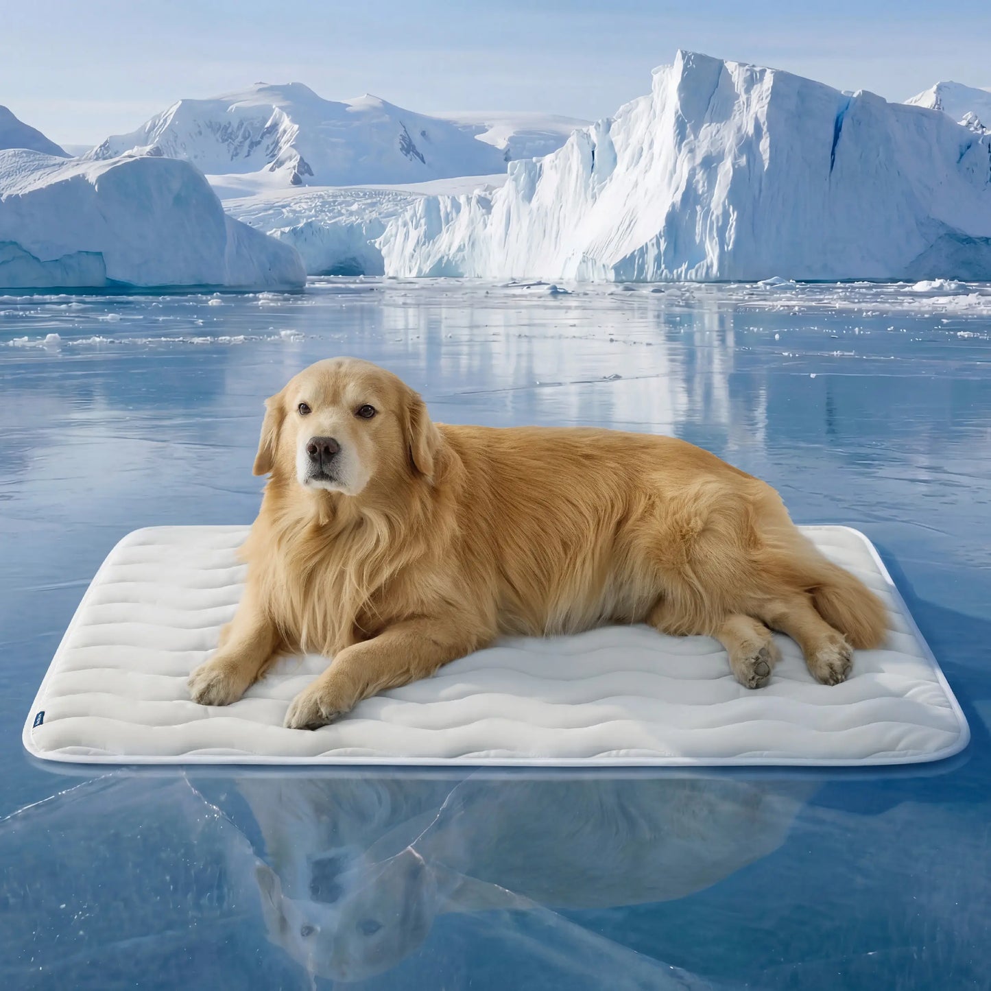 Bedsure Washable Cooling Mat for Dogs - Q-MAX>0.4 Non-Slip Summer Crate Bed for Large Dogs, No Gel or Electricity Needed