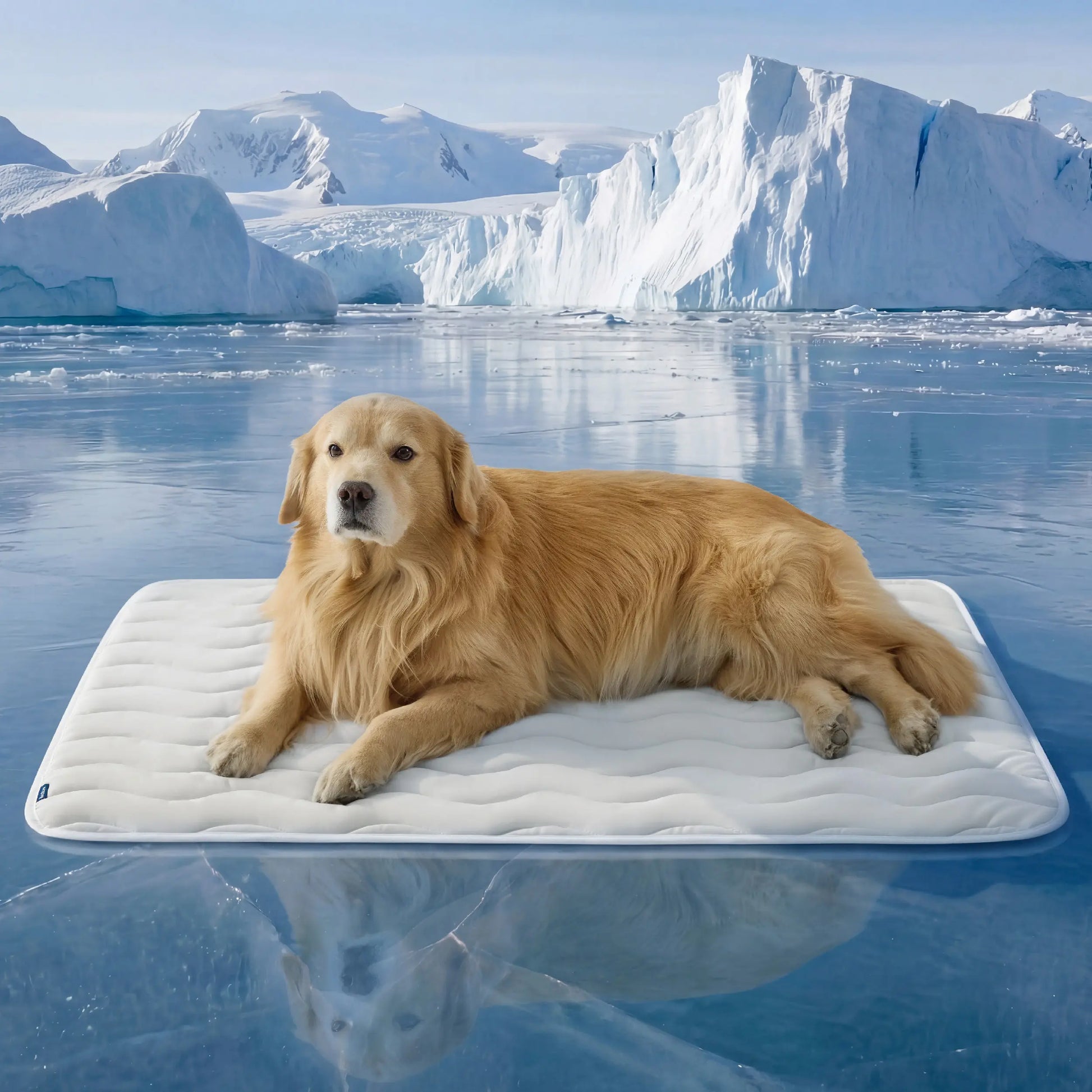 Bedsure Washable Cooling Mat for Dogs - Q-MAX>0.4 Non-Slip Summer Crate Bed for Large Dogs, No Gel or Electricity Needed