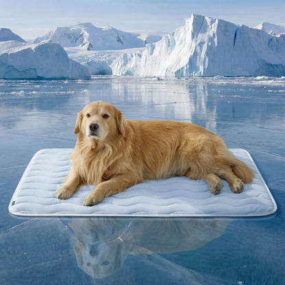 Bedsure Washable Cooling Mat for Dogs - Q-MAX>0.4 Non-Slip Summer Crate Bed for Large Dogs, No Gel or Electricity Needed
