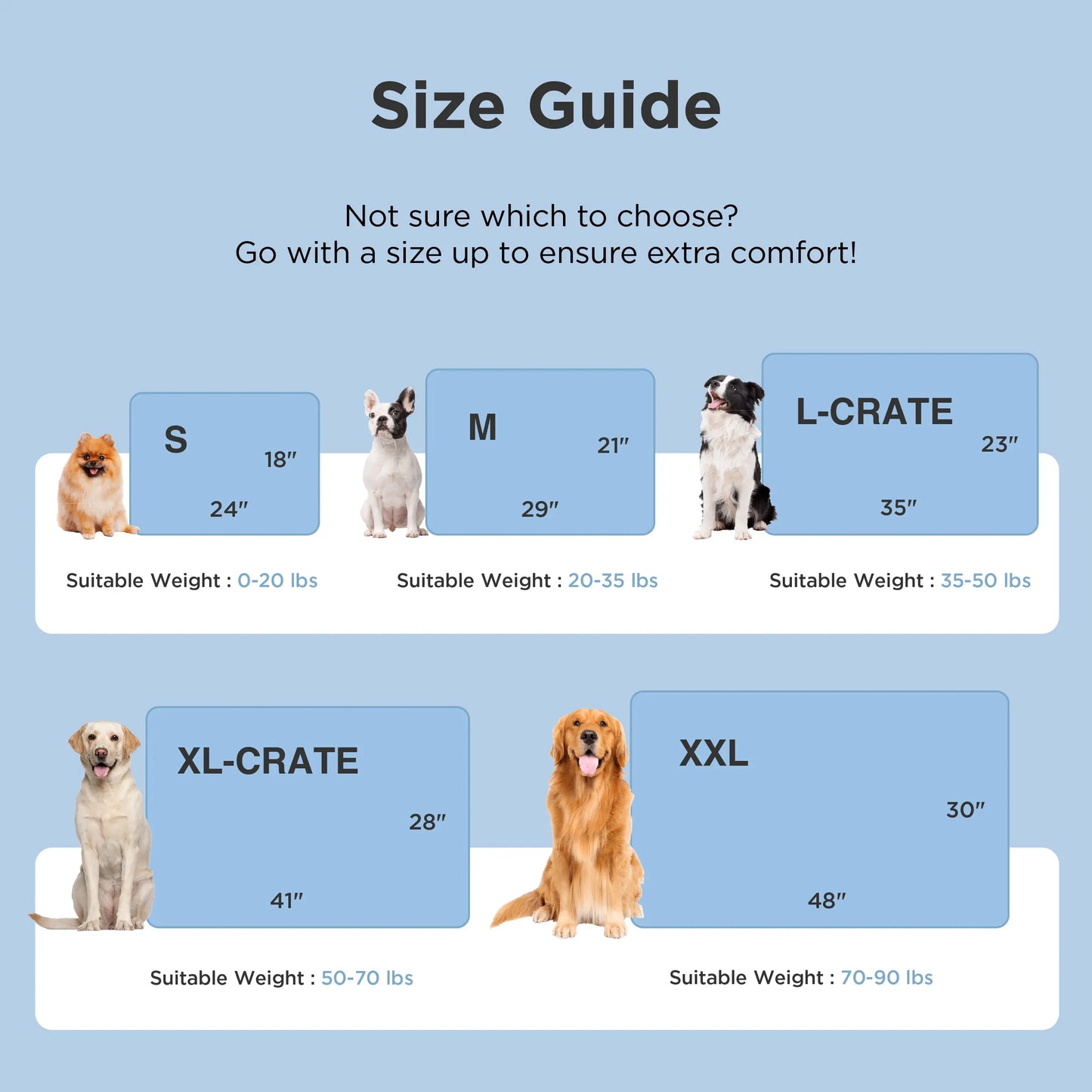 Bedsure Washable Cooling Mat for Dogs - Q-MAX>0.4 Non-Slip Summer Crate Bed for Large Dogs, No Gel or Electricity Needed