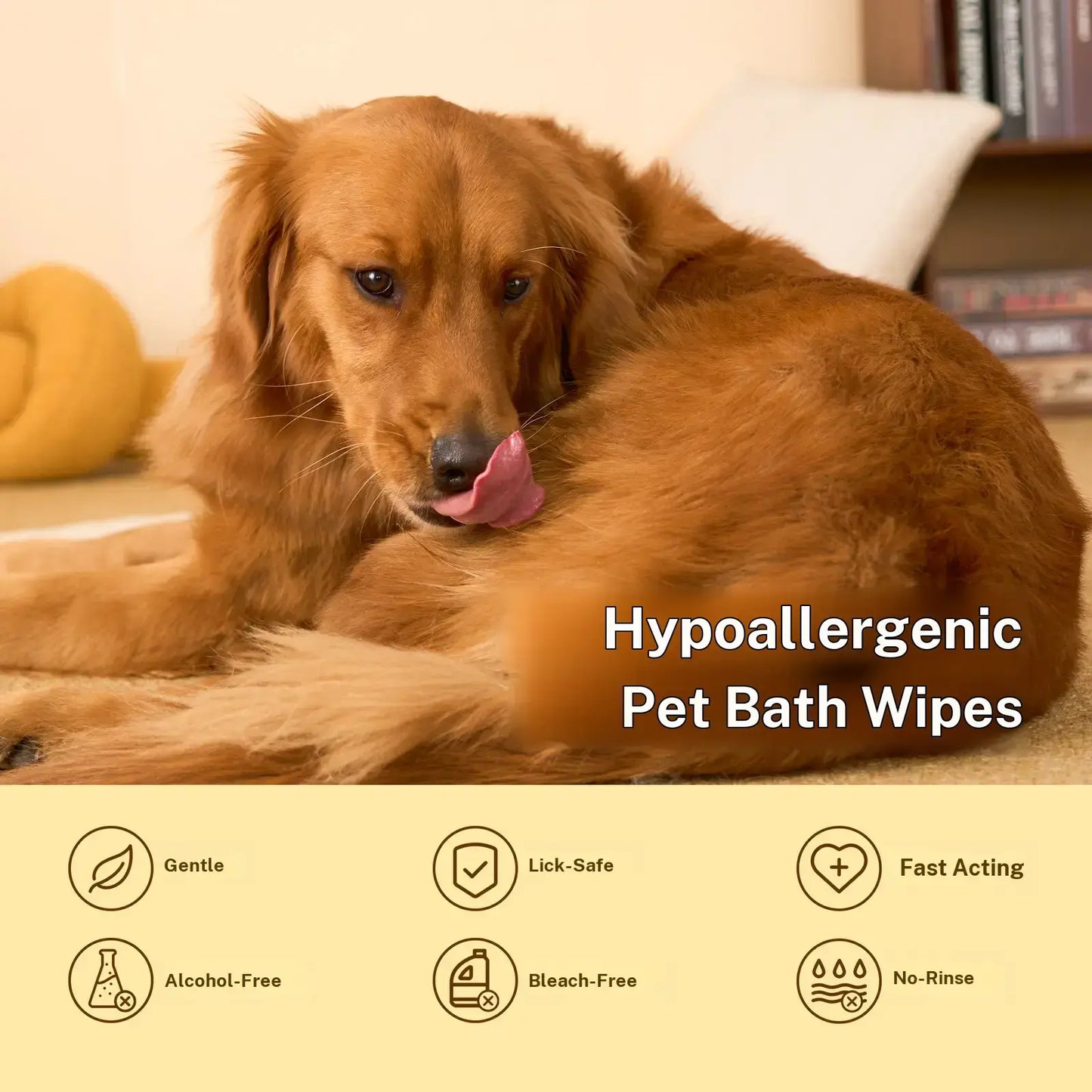 Dog Grooming Wipes (20 Count) HICC PET Natural Hypoallergenic Disposable Dog Grooming Wipes (20 Count) - No-Rinse, Mess-Free Solution with Fermented Oils for Hair Removal, Deodorizing, Skin Moisture, and Paw Care, Ideal for Outdoor Use