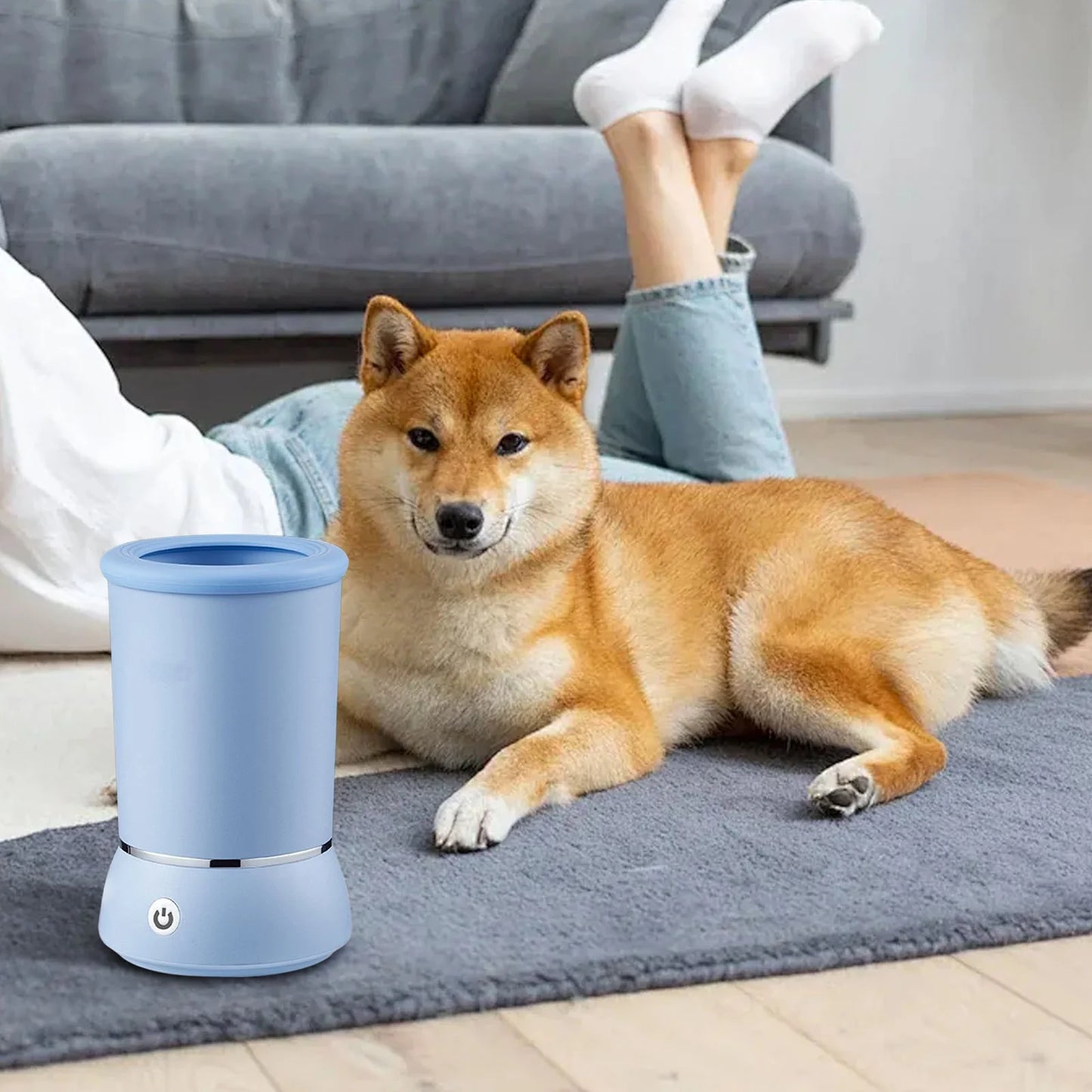 GWAAMB Automatic Electric Pet Paw Cleaner for Dogs and Cats - Home Foot Washing Machine