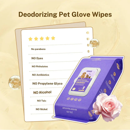 Dog Grooming Wipes (20 Count) HICC PET Natural Hypoallergenic Disposable Dog Grooming Wipes (20 Count) - No-Rinse, Mess-Free Solution with Fermented Oils for Hair Removal, Deodorizing, Skin Moisture, and Paw Care, Ideal for Outdoor Use