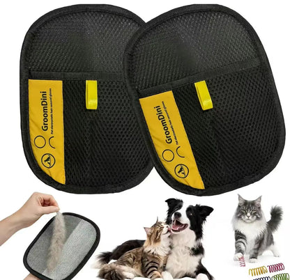 Pet Hair Remover, Electrostatic Gloves Two-Way Brush Sticky Hair Remover Cat Hair Dog Hair Glover Grooming Removal Cleaning, Reusable Cat&Dog Hair Remover for Couch, Furniture, Carpet, Car Seat.
