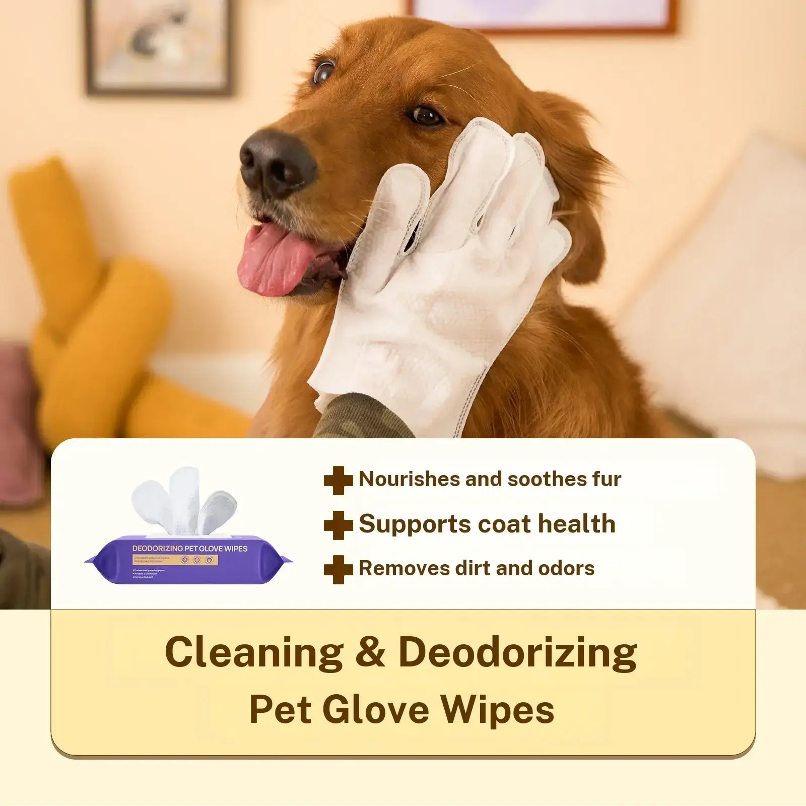 Dog Grooming Wipes (20 Count) HICC PET Natural Hypoallergenic Disposable Dog Grooming Wipes (20 Count) - No-Rinse, Mess-Free Solution with Fermented Oils for Hair Removal, Deodorizing, Skin Moisture, and Paw Care, Ideal for Outdoor Use